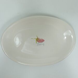 Rae Dunn Artisan Collection By Magenta Strawberry Small Oval Dish